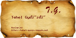 Tehel Győző névjegykártya